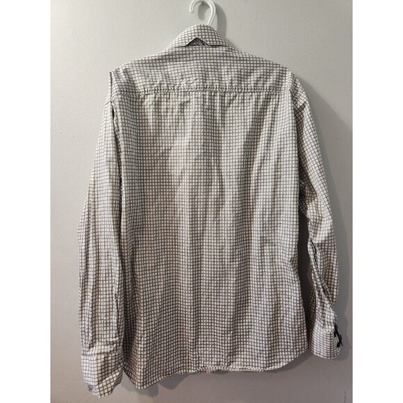 7 Downie St. Men Shirt Squared Pattern Size 5 Long Sleeves Pre-Owned - Picture 4 of 8